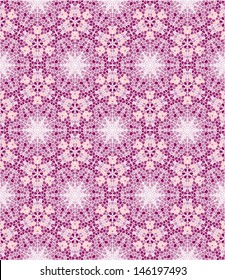Seamless decorative mosaic pattern in pink tints