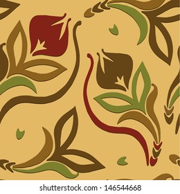 seamless decorative ornament with flowers