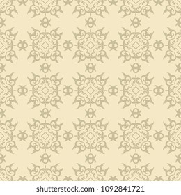 Seamless decorative ornament on background. Seamless wallpaper pattern. Trendy floral wallpaper pattern