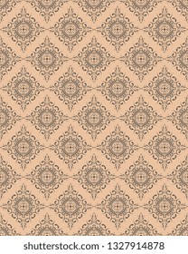 Seamless decorative ornament on background. Floral ornament on background. Wallpaper pattern