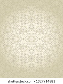 Seamless decorative ornament on background. Floral ornament on background
