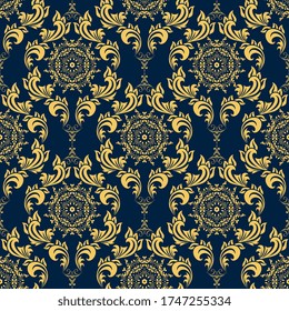 Seamless decorative ornament on background. Floral ornament on background. Wallpaper pattern