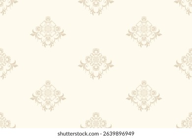 Seamless decorative ornament on background. Floral ornament on background. Wallpaper pattern