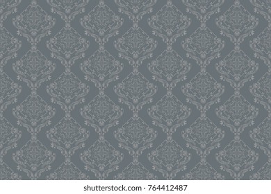 Seamless decorative ornament on background. Floral ornament on background. Wallpaper pattern. Contemporary pattern