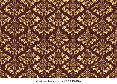 Seamless decorative ornament on background. Floral ornament on background. Wallpaper pattern. Contemporary pattern