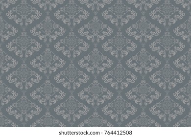 Seamless decorative ornament on background. Floral ornament on background. Wallpaper pattern. Contemporary pattern