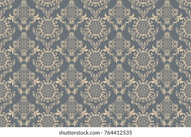 Seamless decorative ornament on background. Floral ornament on background. Wallpaper pattern. Contemporary pattern