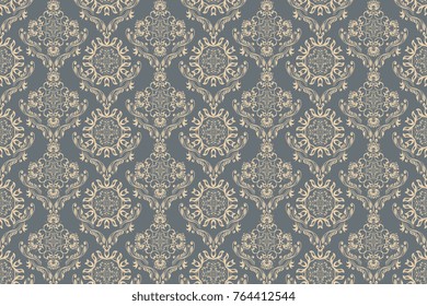Seamless decorative ornament on background. Floral ornament on background. Wallpaper pattern. Contemporary pattern
