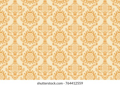 Seamless decorative ornament on background. Floral ornament on background. Wallpaper pattern. Contemporary pattern