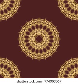 Seamless decorative ornament on background. Wallpaper pattern