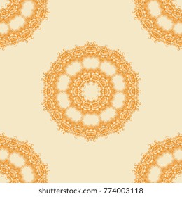 Seamless decorative ornament on background. Wallpaper pattern