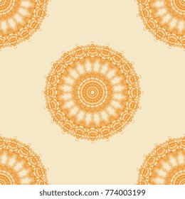 Seamless decorative ornament on background. Wallpaper pattern