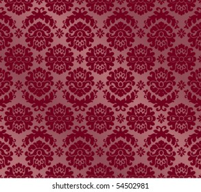 Seamless decorative ornamental wallpaper