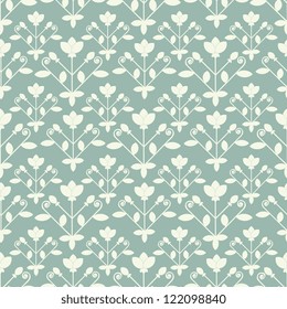 Seamless decorative pastel damask pattern