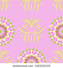 Seamless decorative pattern with abstract ornaments. 