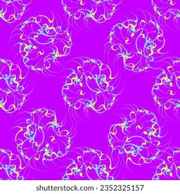 Seamless decorative pattern with abstract ornaments. 