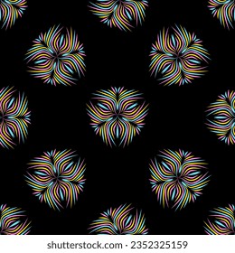 Seamless decorative pattern with abstract ornaments. 