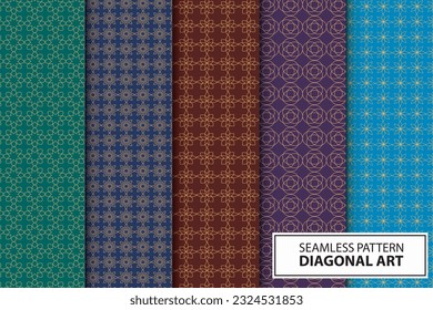 seamless decorative pattern of arabic and hexagoanal triangles suitable for fabric, paper, and textile industry isolated on dark color