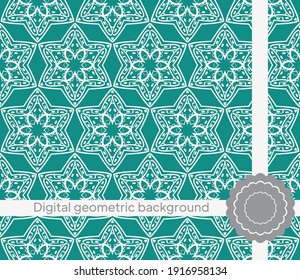 Seamless decorative pattern with arabic ornament. Vector illustration
