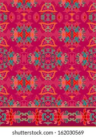 Seamless decorative pattern with border