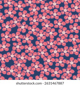 Seamless decorative pattern with bright flowers. Print for textile, wallpaper, covers, surface. For fashion fabric.