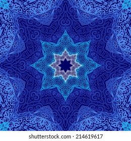 Seamless decorative pattern with christmas snowflake