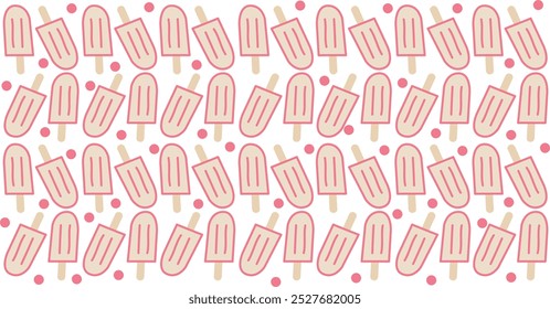 Combinación de patrón decorativo sin fisuras de coloridas Formas de helado. Perfecto para imprimir, fondos de diseño, Fondo de pantalla y azulejos, envoltura de regalos