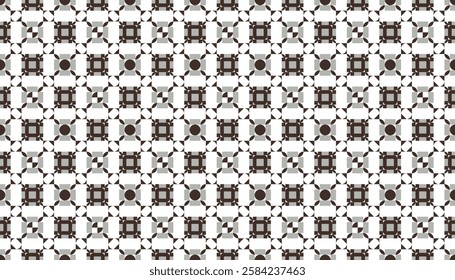 Seamless decorative pattern combination of shapes with black, white and gray monochrome colors.
Perfect for printing, backgrounds, designs, wallpaper and tiles.