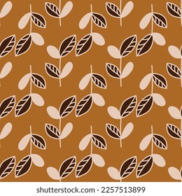 Patrón decorativo sin inconveniente con hojas exóticas lindas. Imprimir para textil, papel pintado, cubiertas, superficie. Estilización retro. Para tela de moda.