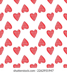 Patrón decorativo sin brillo con corazones bonitos. Fondo moderno para diseño de superficie, web, papel de libro de recortes. 
