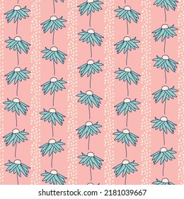 Seamless decorative pattern with daisies. Print for textile, wallpaper, covers, surface. For fashion fabric.