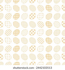 Seamless decorative pattern with Easter eggs holiday wallpaper festive background art decor design for textile, paper 