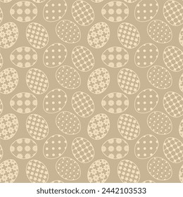 Seamless decorative pattern with Easter eggs holiday wallpaper festive background art decor design for textile, paper 