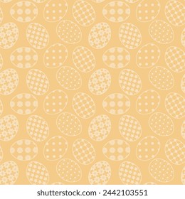 Seamless decorative pattern with Easter eggs holiday wallpaper festive background art decor design for textile, paper 