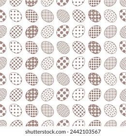 Seamless decorative pattern with Easter eggs holiday wallpaper festive background art decor design for textile, paper 