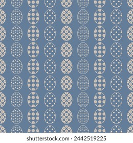 Seamless decorative pattern with Easter eggs holiday wallpaper festive background art decor design for textile, paper 