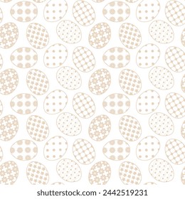 Seamless decorative pattern with Easter eggs holiday wallpaper festive background art decor design for textile, paper 
