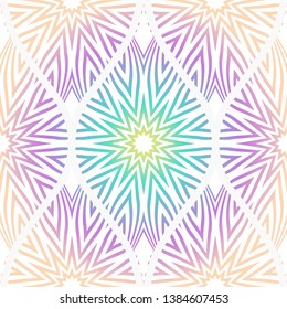 Seamless decorative pattern with floral decoration. Vector illustration.