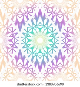 Seamless decorative pattern with floral decoration. Vector illustration.