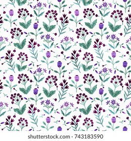 Seamless decorative pattern with flowers