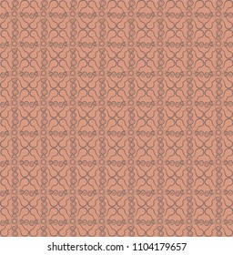 seamless decorative pattern with flowers in orange and gray
