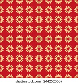 Seamless decorative pattern with flowers wallpaper festive  birthday background art decor design for textile, paper
