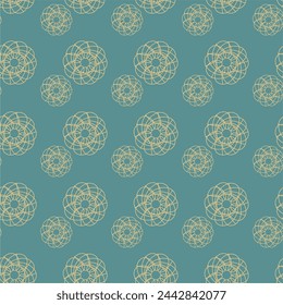 Seamless decorative pattern with flowers wallpaper festive  birthday background art decor design for textile, paper