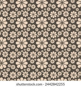 Seamless decorative pattern with flowers wallpaper festive  birthday background art decor design for textile, paper