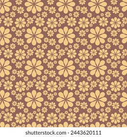 Seamless decorative pattern with flowers wallpaper festive  birthday background art decor design for textile, paper