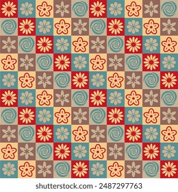 Patrón decorativo inconsútil con el diseño festivo del arte del cumpleaños del Fondo de pantalla de las flores del fondo para el textil, papel	
