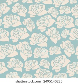 Seamless decorative pattern with flowers wallpaper festive birthday background art decor design for textile, paper	
