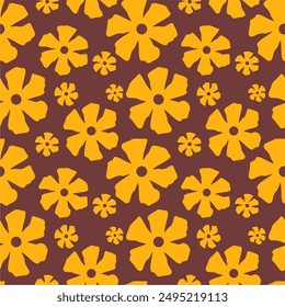 Seamless decorative pattern with flowers wallpaper festive birthday background art decor design for textile, paper	
