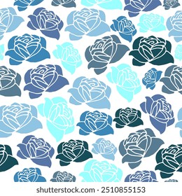 Seamless decorative pattern with flowers wallpaper festive birthday background art decor design for textile, paper	

