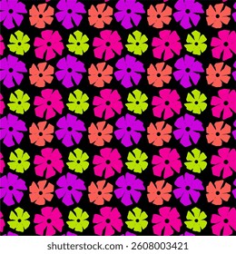 Seamless decorative pattern with flowers wallpaper festive birthday background art decor design for textile, paper	
